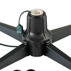 Black Metal Rotating Artificial Christmas Tree Stand with Twinkly App Controlled RGB Lights