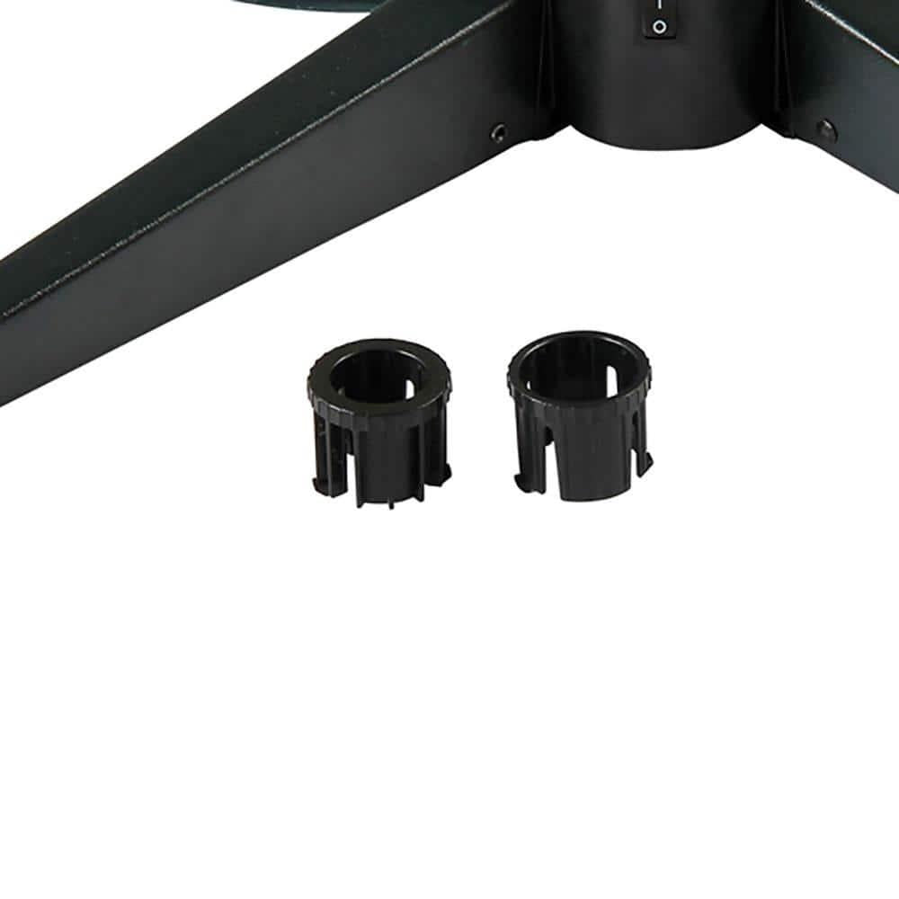 Black Metal Rotating Artificial Christmas Tree Stand with Twinkly App Controlled RGB Lights