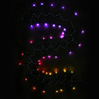 Black Metal Rotating Artificial Christmas Tree Stand with Twinkly App Controlled RGB Lights