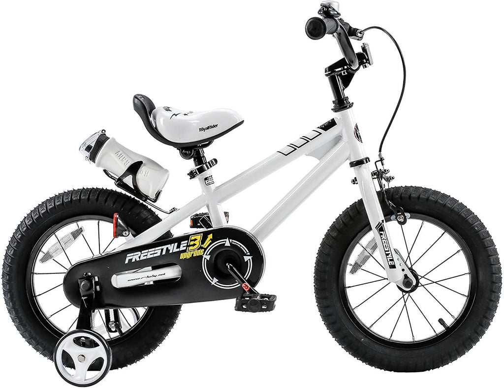 RoyalBaby Kids Bike Boys Girls Freestyle Bicycle 12 14 16 Inch with Training Wheels, 16 18 20 with Kickstand Child's Bike, Blue Red White Pink Green Orange