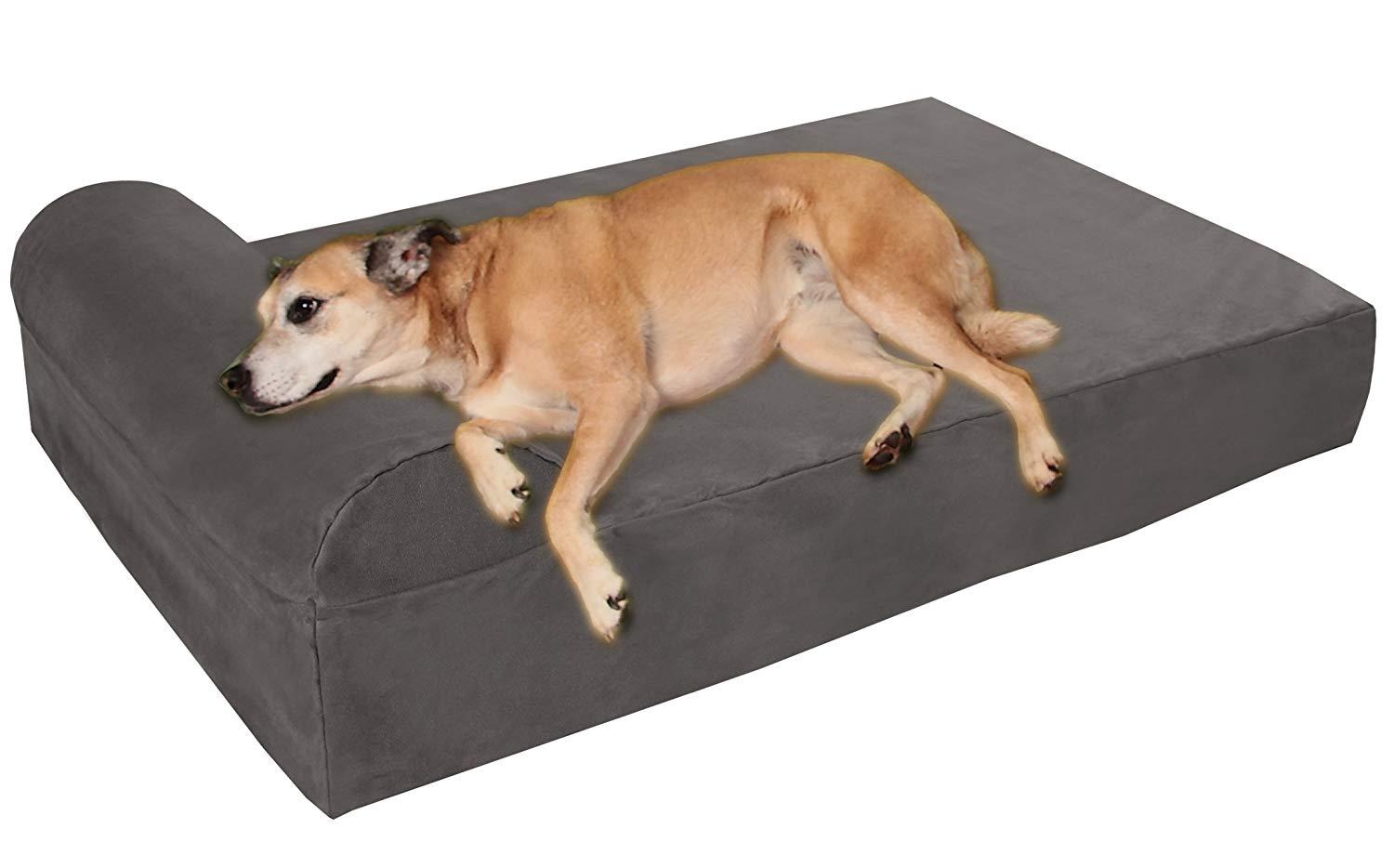 Big Barker 7" Pillow Top Orthopedic Dog Bed for Larand Extra LarBreed Dogs (Headrest Edition)
