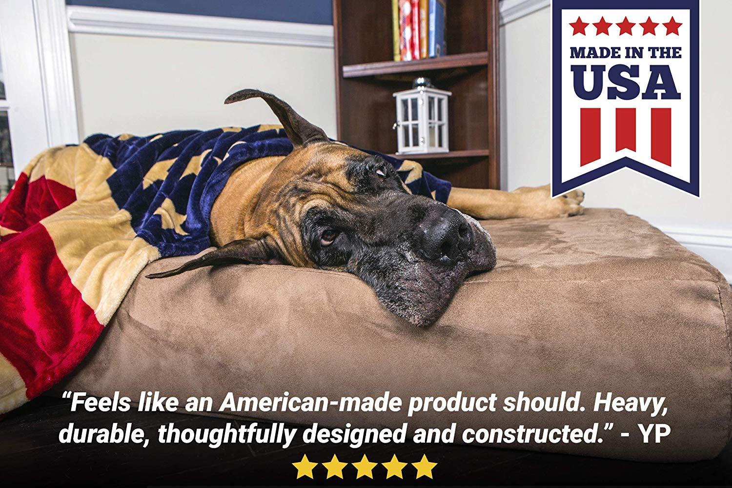 Big Barker 7" Pillow Top Orthopedic Dog Bed for Larand Extra LarBreed Dogs (Headrest Edition)