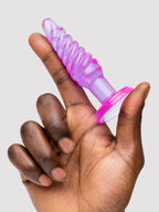 BASICS Spiral Butt Plug 4 Inch, Purple