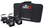 Chauvet DJ Freedom H1 X4 (4) Wireless Wash Lights+Bag+Charger+Remote+LED Fogger