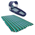 Aqua Leisure Luxury Inflatable Pool Float Lounger w/ Removable Canopy, Blue Stripe &amp; 11 Foot Supersized Floating Party Plank