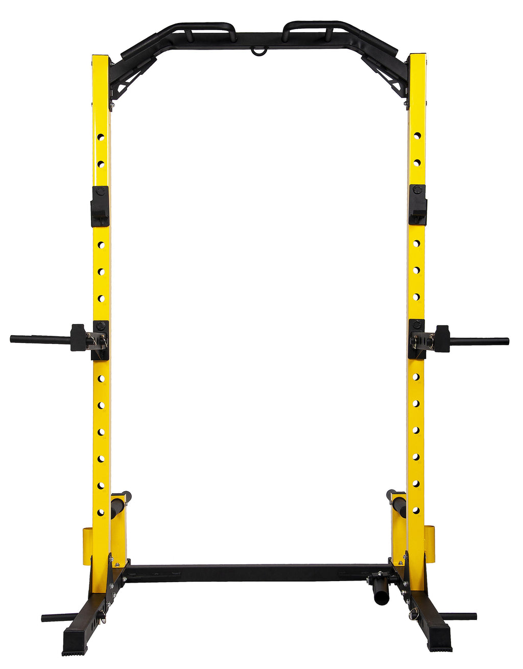 Everyday Essentials Multi-Function Adjustable Power Rack Exercise Squat Stand with Dip Bars, Weight Plate Holders, J-Hooks and Other Accessories, 1000-Pound Capacity