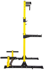 Everyday Essentials Multi-Function Adjustable Power Rack Exercise Squat Stand with Dip Bars, Weight Plate Holders, J-Hooks and Other Accessories, 1000-Pound Capacity