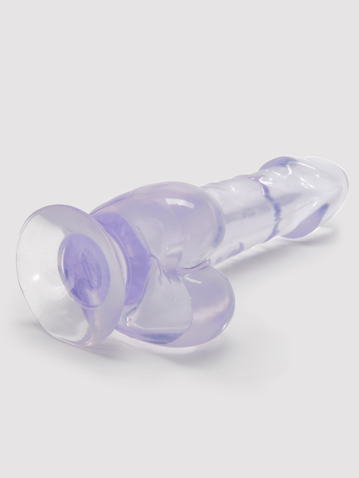 Ice Gem Realistic Suction Cup Dildo with Balls 6 Inch, Clear