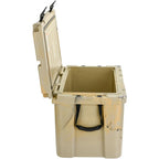 Elite 78 Qt. Rotational-Molded Customizable Cooler System with 3 Sets of Standard Wheels in Tan