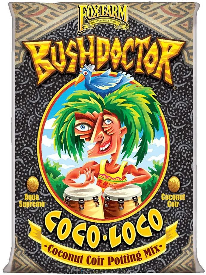 foxfarm fx14100 bush doctor coco loco plant garden indoor/outdoor potting soil mix for plants, 2 cubic feet (4 pack)