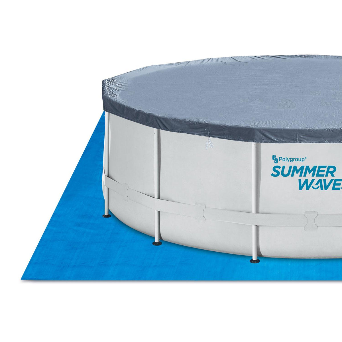 Summer Waves Elite 18ft x 48in Metal Frame Outdoor Backyard Above Ground Pool Set with Filter Pump, Ladder, Ground Cloth, Cover,