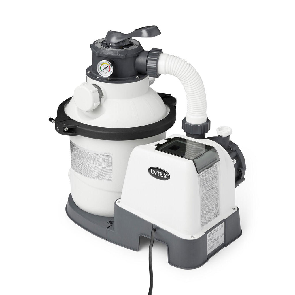 intex 26643eg 1200 gph 10 inch above ground pool sand filter pump w/ auto timer