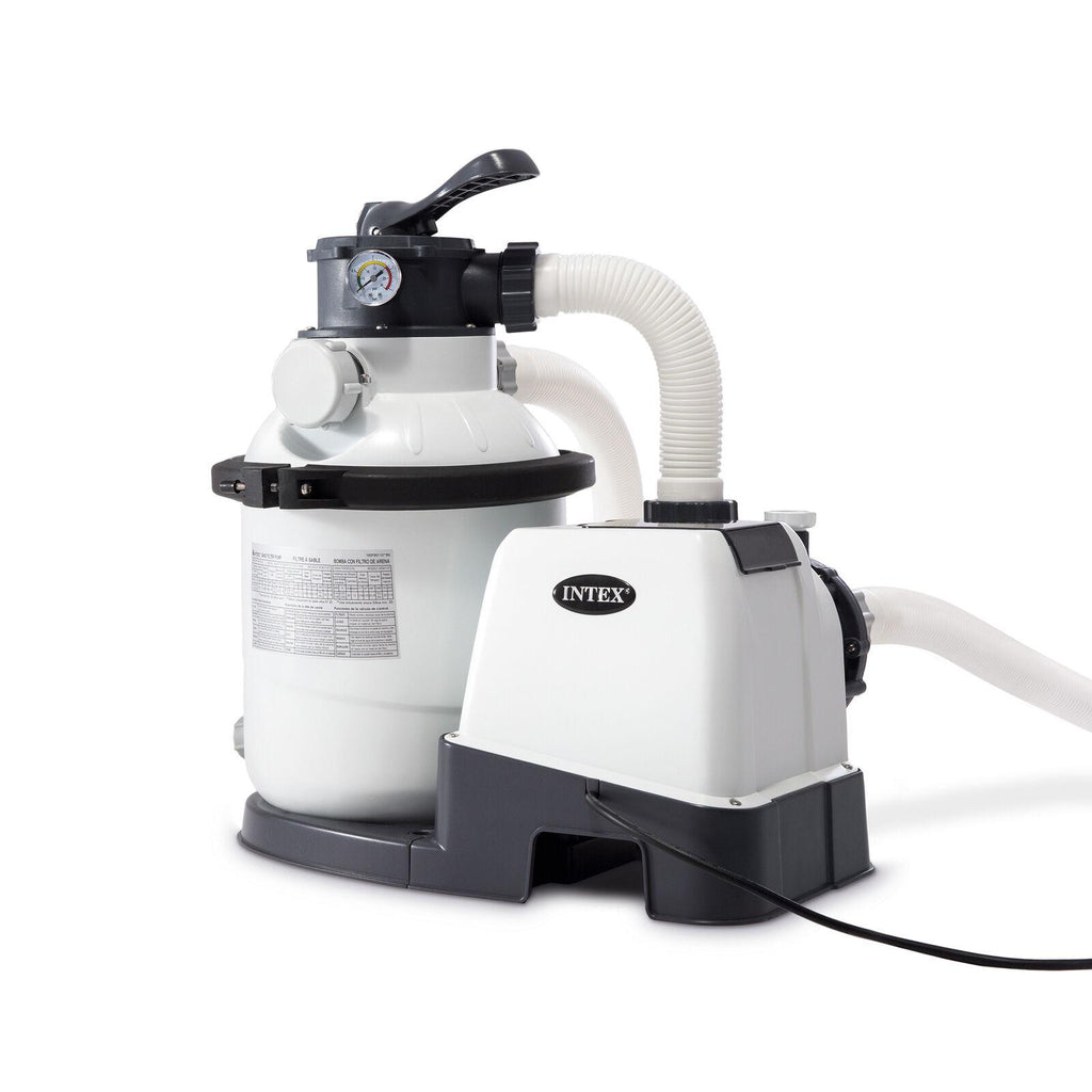 intex 26643eg 1200 gph 10 inch above ground pool sand filter pump w/ auto timer