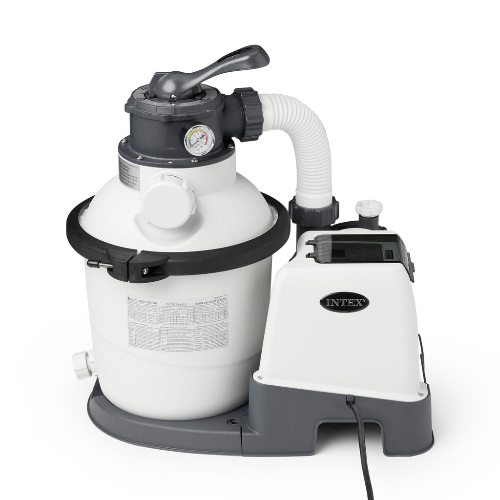 intex 26643eg 1200 gph 10 inch above ground pool sand filter pump w/ auto timer