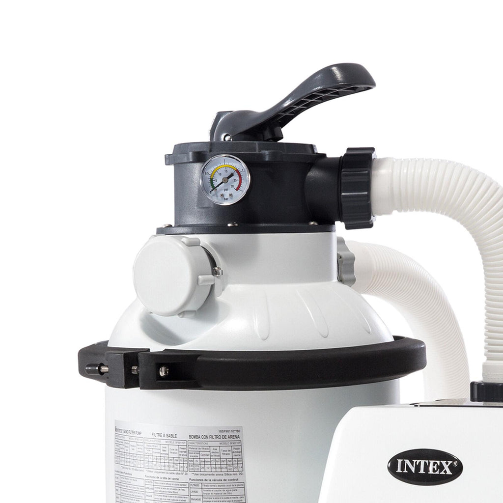 intex 26643eg 1200 gph 10 inch above ground pool sand filter pump w/ auto timer