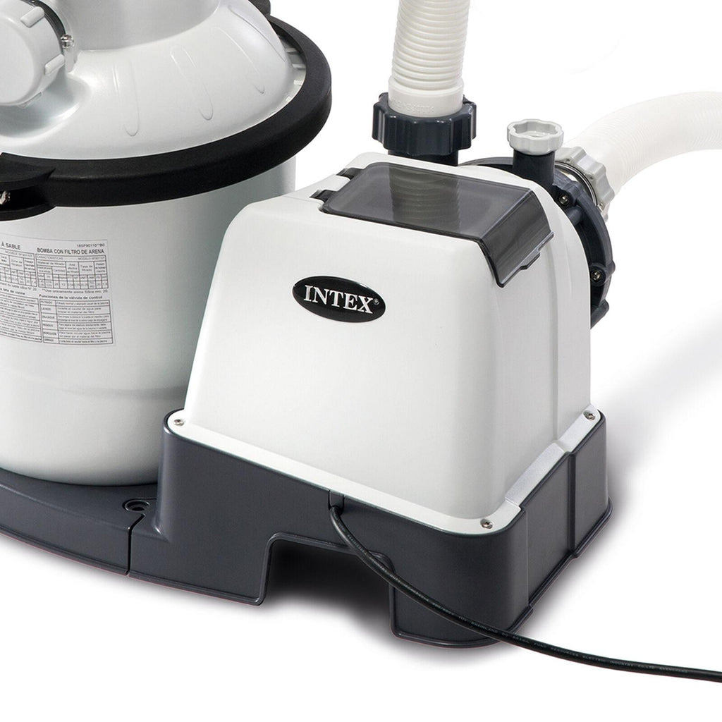 intex 26643eg 1200 gph 10 inch above ground pool sand filter pump w/ auto timer