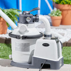 intex 26643eg 1200 gph 10 inch above ground pool sand filter pump w/ auto timer