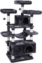 bewishome large cat tree condo with sisal scratching posts perches houses hammock