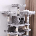bewishome large cat tree condo with sisal scratching posts perches houses hammock