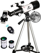 gskyer telescope, 70mm aperture 400mm az mount astronomical refracting telescope for kids beginners