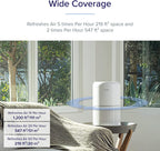 levoit air purifier for home allergies pets hair in bedroom, h13 true hepa filter