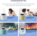 levoit air purifier for home allergies pets hair in bedroom, h13 true hepa filter