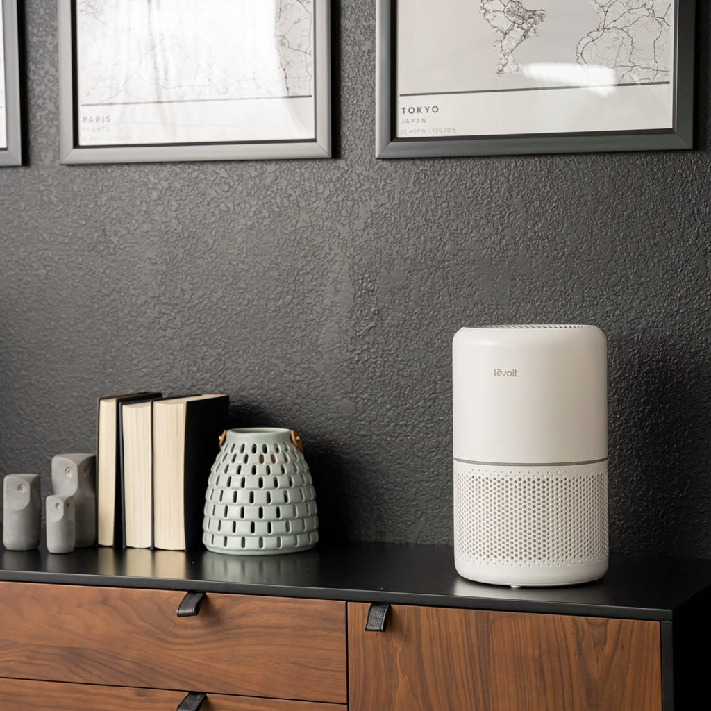 levoit air purifier for home allergies pets hair in bedroom, h13 true hepa filter