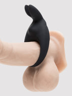 Desire Luxury Rechargeable Remote Control Rabbit Cock Ring, Black