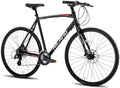 Hiland Road Hybrid Bike Urban City Commuter Bicycle with Disc Brake for Men Comfortable Bicycle 700C Wheels 24 speeds Bikes Black