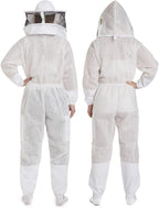 zephyros protect - 3 layer ventilated beekeeping suit outfit - with 2 non-flammable veil mesh (round &amp; fencing) - beekeepers stay ultra cool &amp; protection from bees &amp; wasps