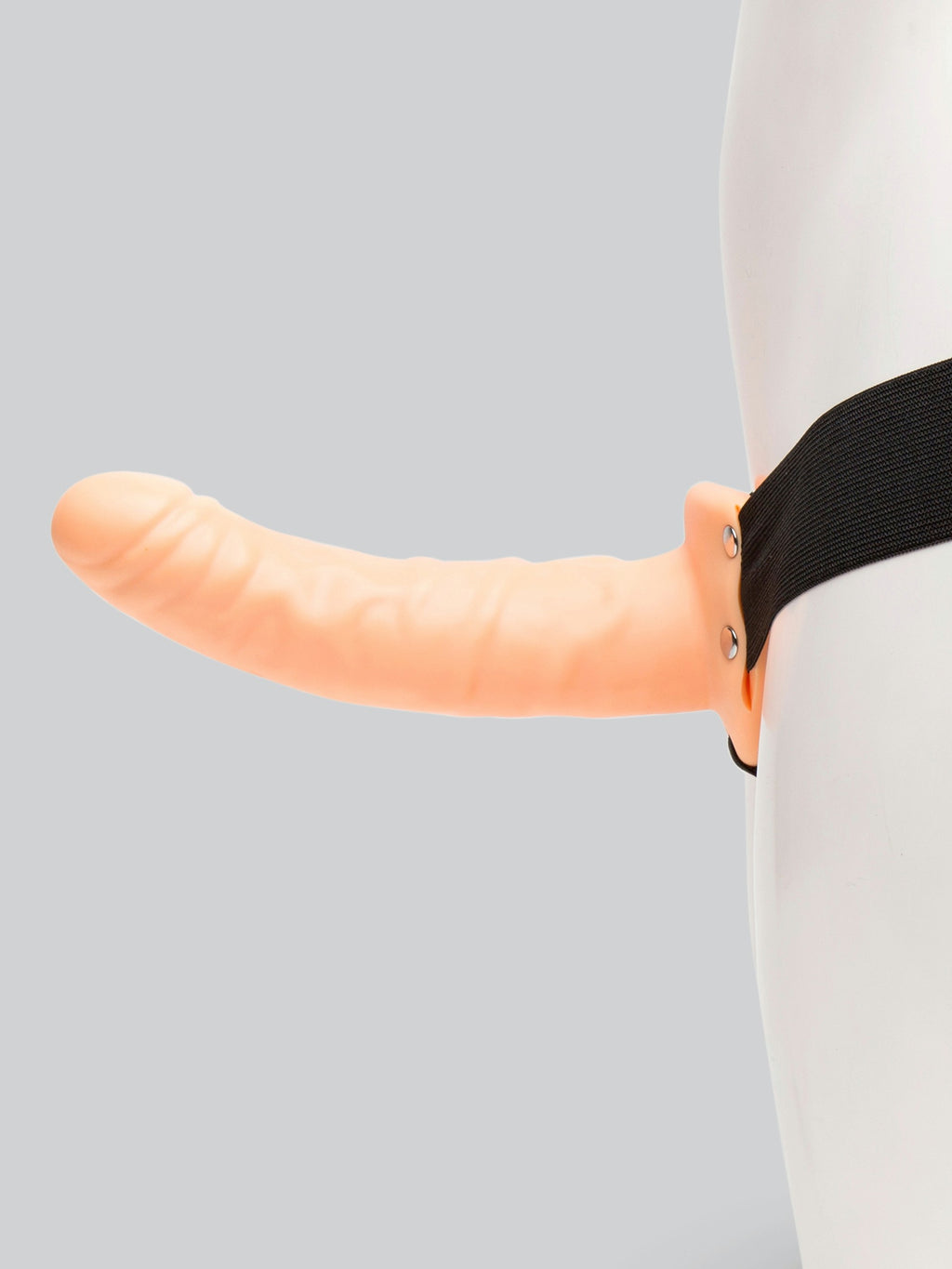 Lovehoney Perfect Partner Unisex Hollow Vibrating Strap-On 8 Inch, Flesh Pink | Flesh Pink