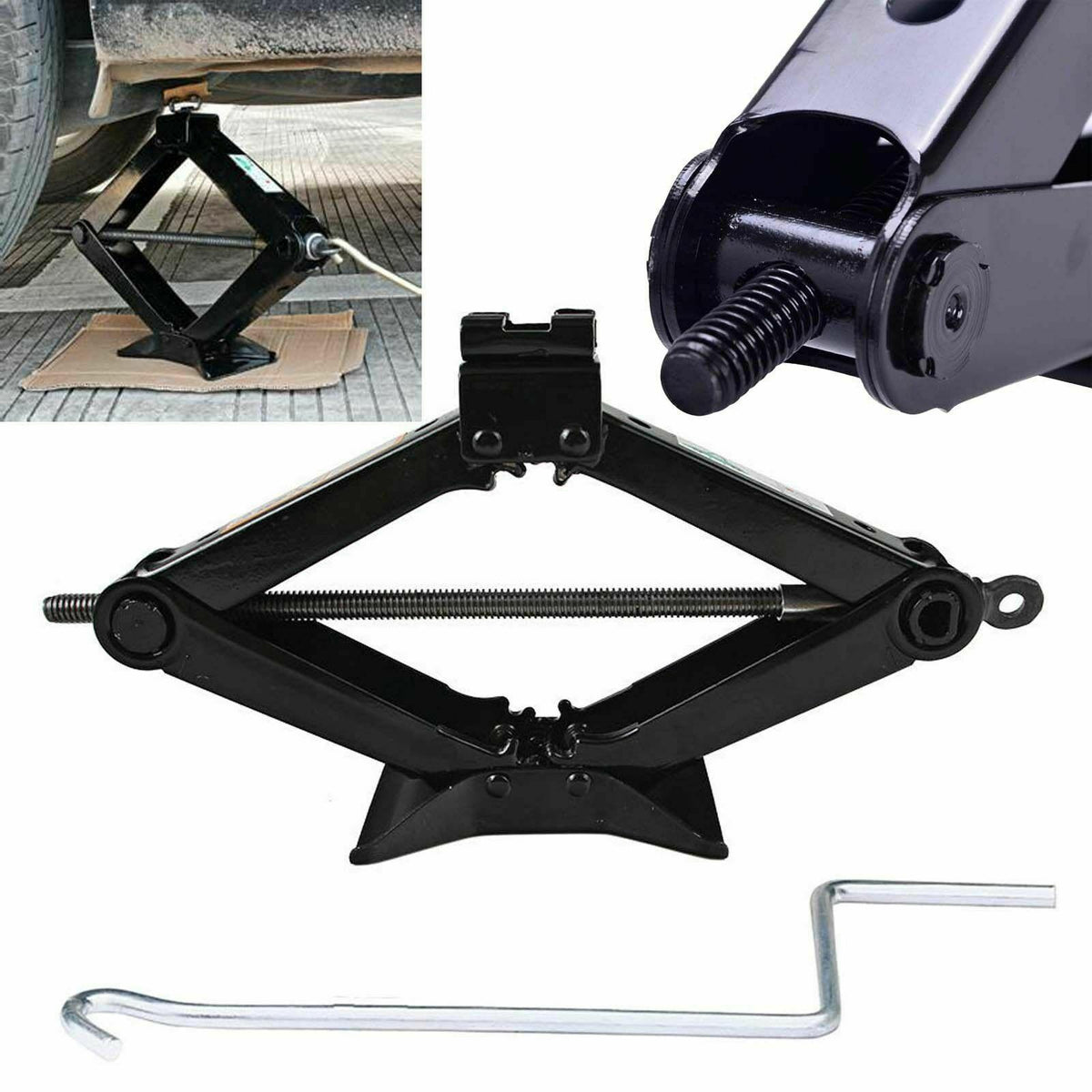 Hand Screw Scissor Lift Jack Universal 5000LBS Capacity Car Auto SUV Truck 4PCS
