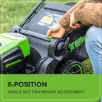 60V 17" Brushless Cordless Push Lawn Mower, 2-in-1 Mulching/Bagging, 4.0Ah Battery and 3A Charger(40min Runtime)