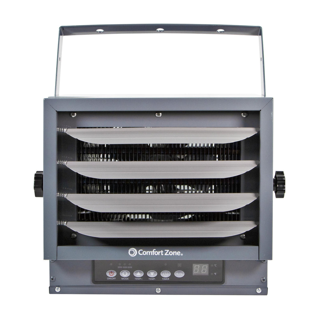 Comfort Zone 6,000W,Electric, Ceiling-Mounted, Digital, Fan-Forced Industrial Heater, Grey