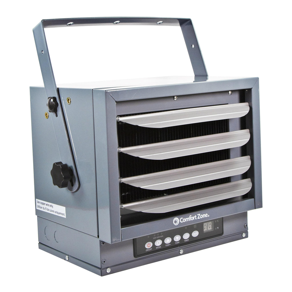 Comfort Zone 6,000W,Electric, Ceiling-Mounted, Digital, Fan-Forced Industrial Heater, Grey
