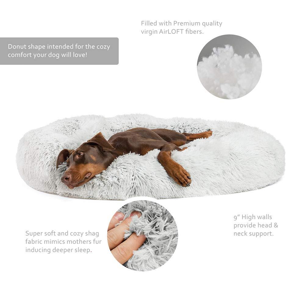 Best Friends by Sheri Calming Shag Vegan Fur Donut Cuddler (Multiple Sizes)