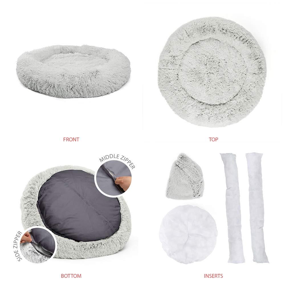 Best Friends by Sheri Calming Shag Vegan Fur Donut Cuddler (Multiple Sizes)