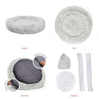 Best Friends by Sheri Calming Shag Vegan Fur Donut Cuddler (Multiple Sizes)