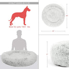 Best Friends by Sheri Calming Shag Vegan Fur Donut Cuddler (Multiple Sizes)