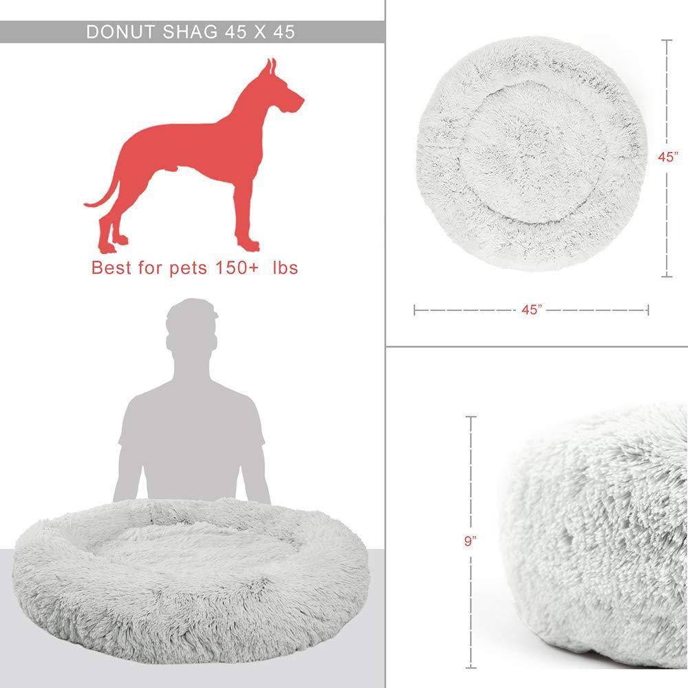 Best Friends by Sheri Calming Shag Vegan Fur Donut Cuddler (Multiple Sizes)