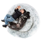 Best Friends by Sheri Calming Shag Vegan Fur Donut Cuddler (Multiple Sizes)