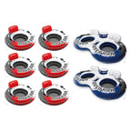 River Run 1 Red Inflatable Tube (6 Pack) + 2-Person River Float (2 Pack)