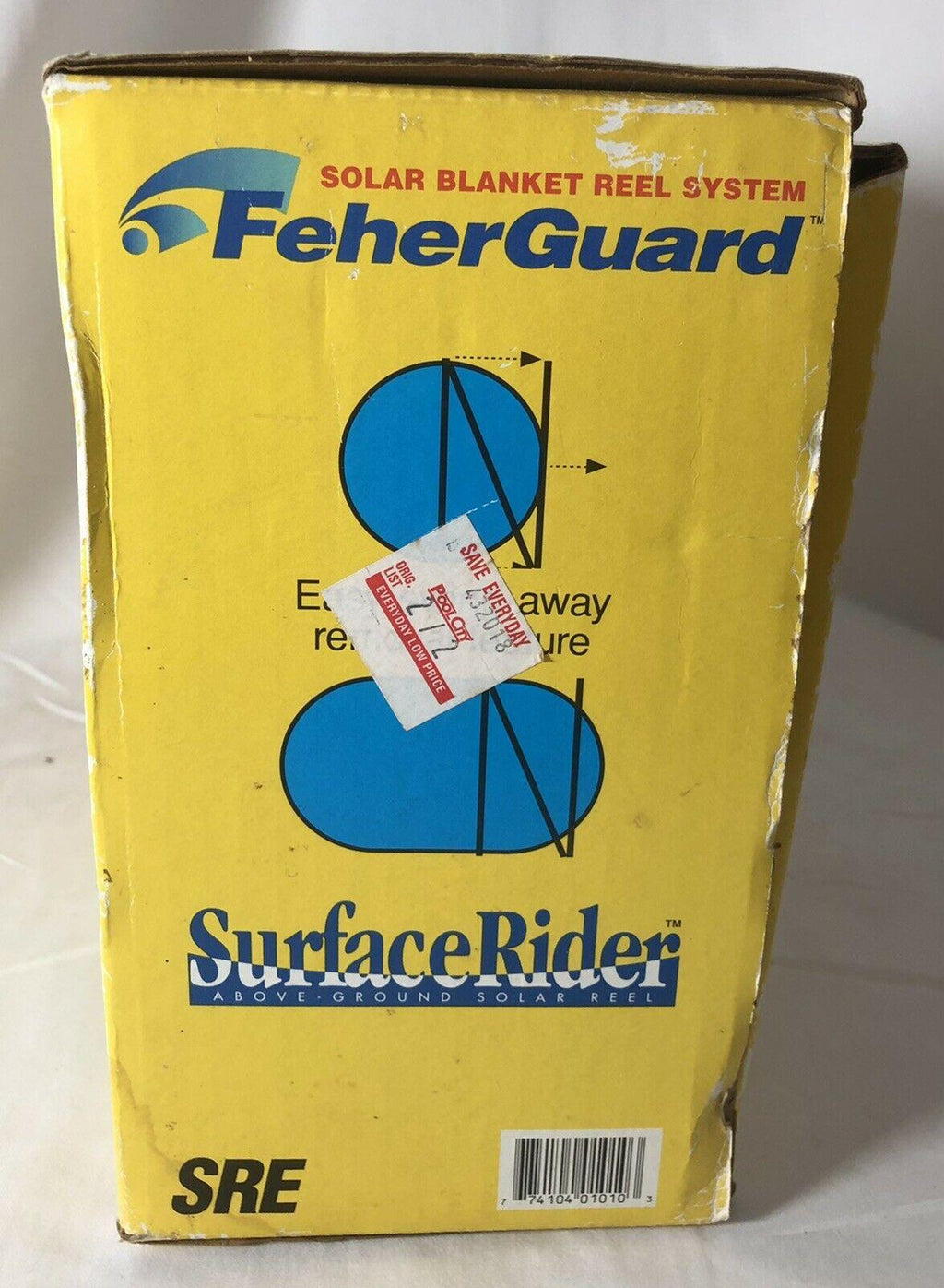 feher guard surface rider above ground pool solar cover reel kit new in open box