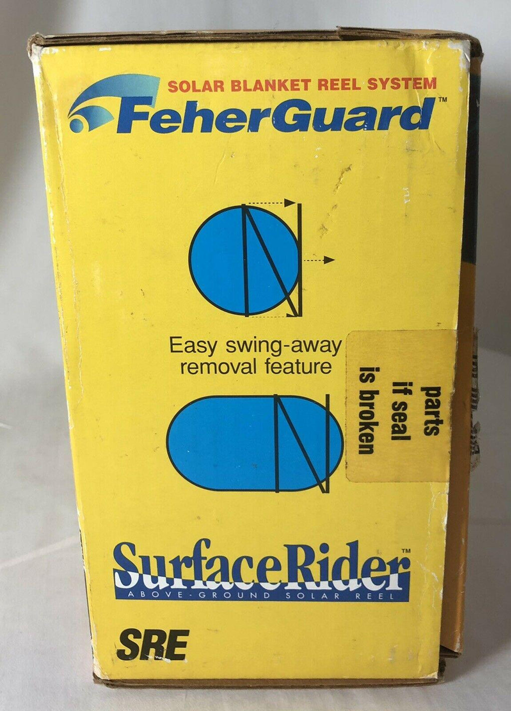 feher guard surface rider above ground pool solar cover reel kit new in open box