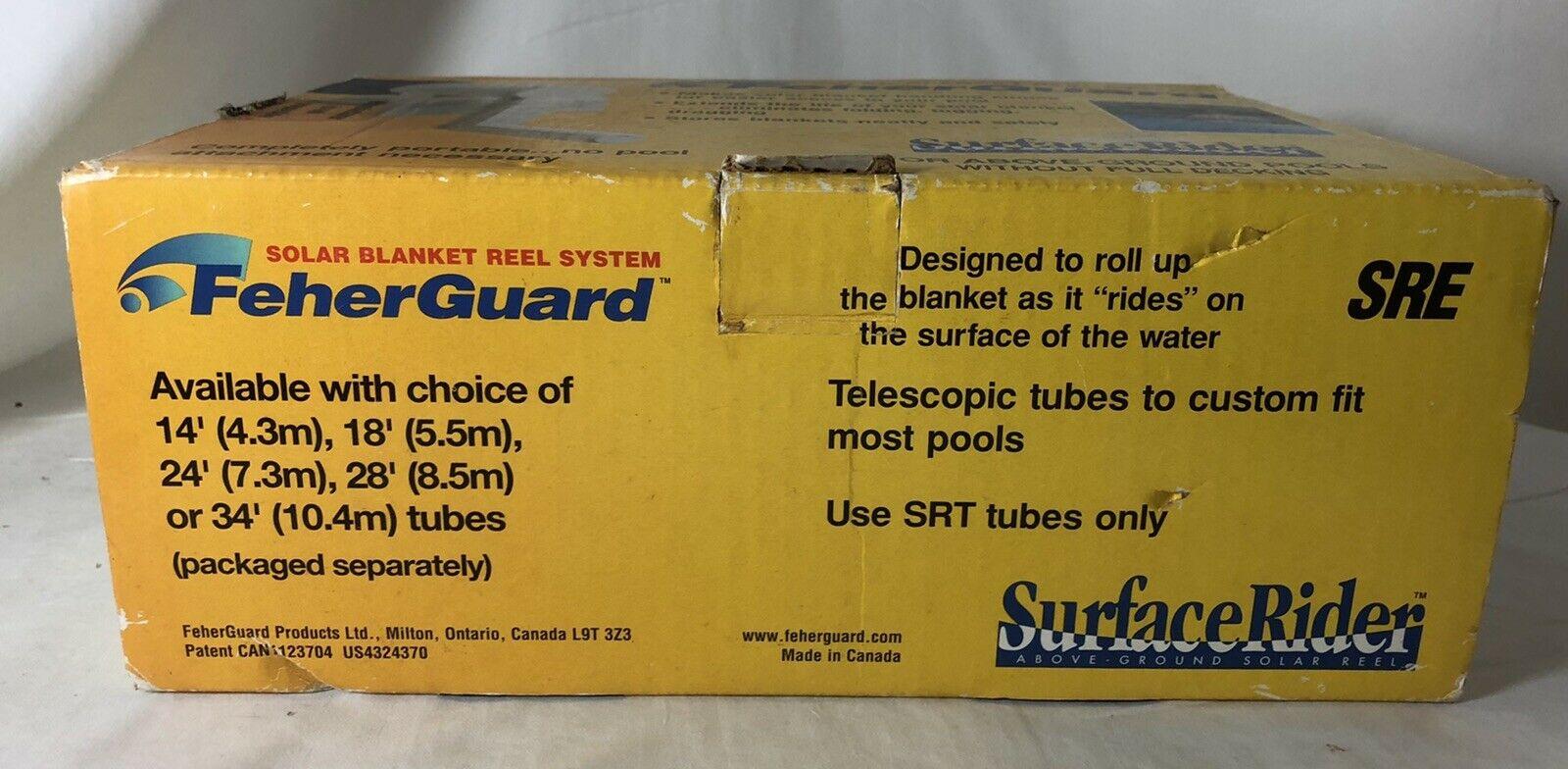 feher guard surface rider above ground pool solar cover reel kit new in open box