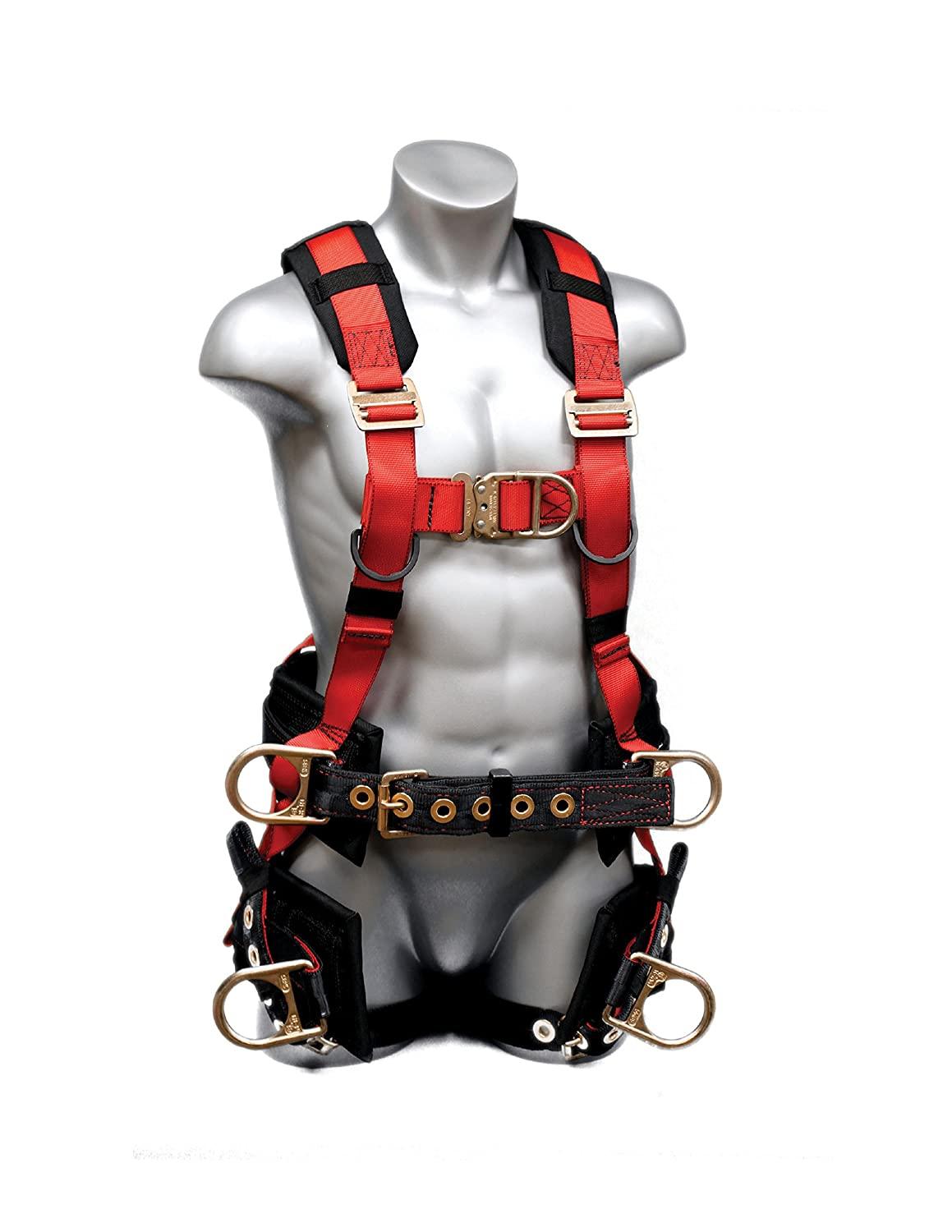 Elk River 66613 EagleTower Polyester/Nylon LE 6 D-Ring Harnesses with -Connect Buckles, Large