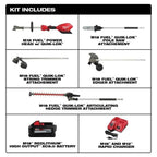 milwaukee-m18-fuel-18-Volt Lithium-Ion Cordless Brushless String Grass Trimmer Combo Kit with Pole Saw, Hedge Trimmer, Edger