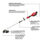 milwaukee-m18-fuel-18-Volt Lithium-Ion Cordless Brushless String Grass Trimmer Combo Kit with Pole Saw, Hedge Trimmer, Edger