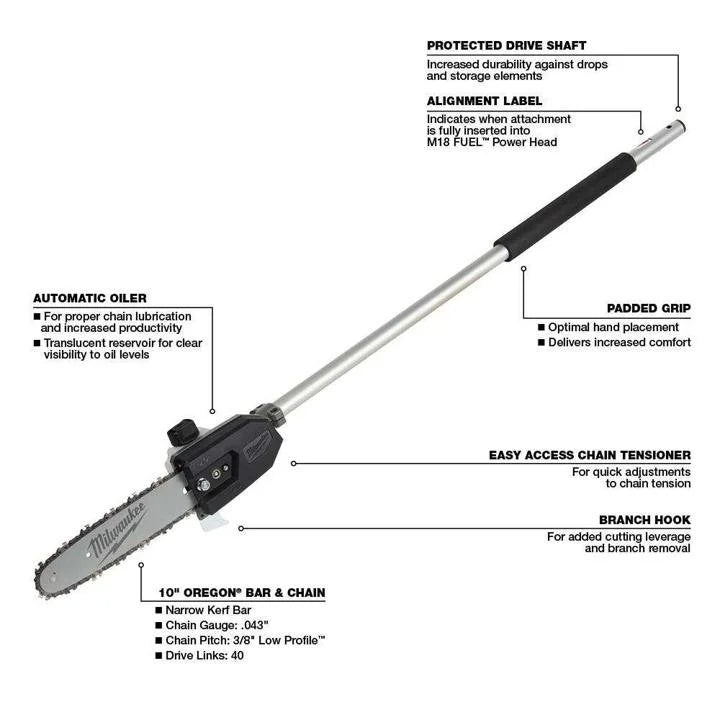milwaukee-m18-fuel-18-Volt Lithium-Ion Cordless Brushless String Grass Trimmer Combo Kit with Pole Saw, Hedge Trimmer, Edger