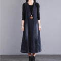 spring retro casual sleeveless denim dress
